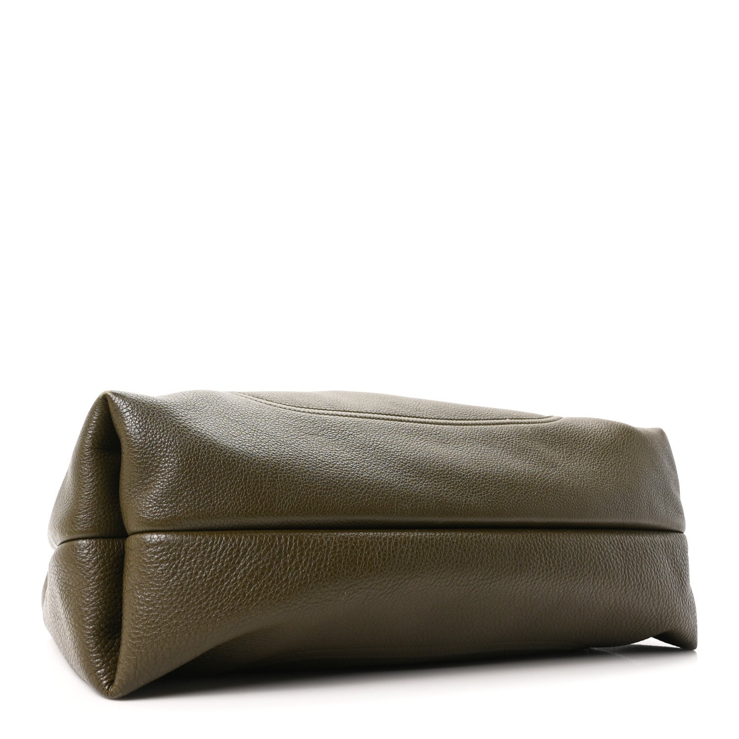 Gucci Grained Calfskin Softbit Maxi Shoulder Bag Forest Green
