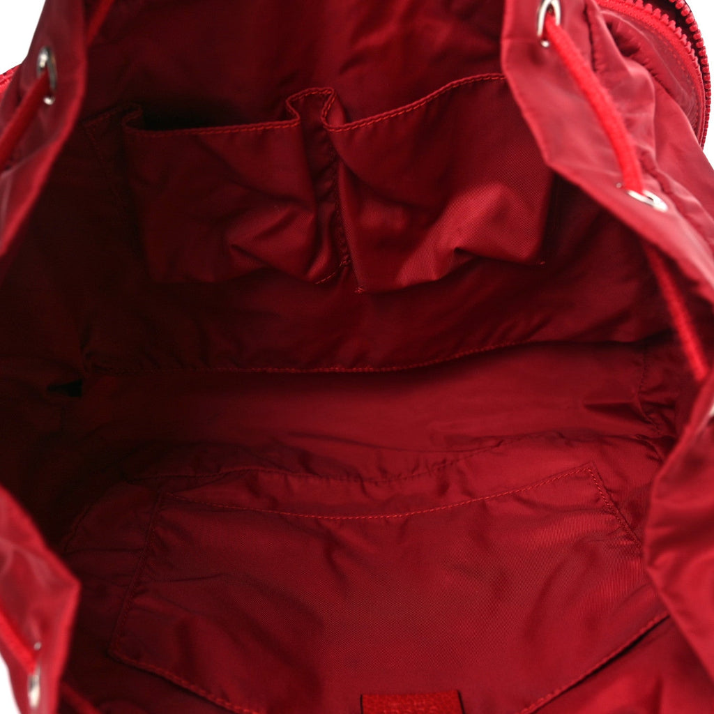 Gucci Nylon Monogram Medium Light Single Buckle Backpack Vibrant Red