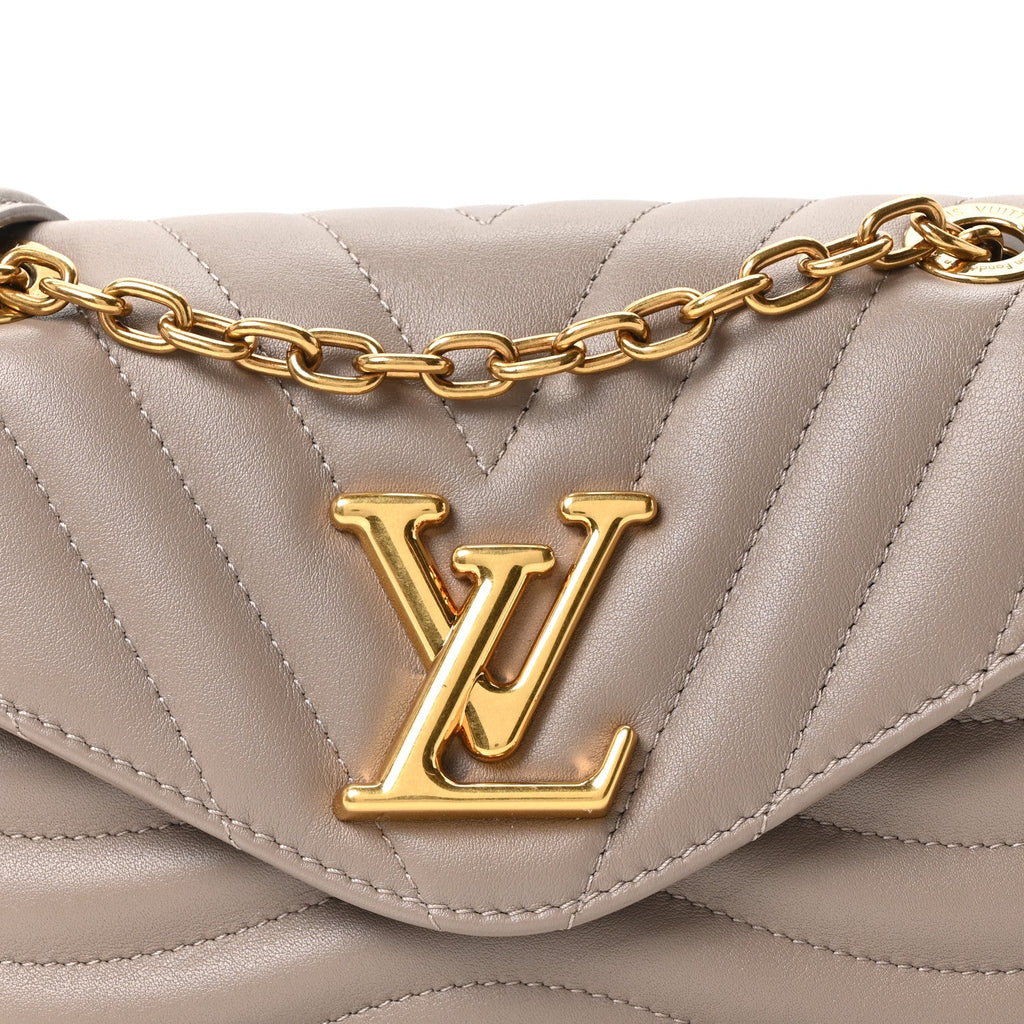 Louis Vuitton Calfskin LV New Wave Chain Bag Taupe
