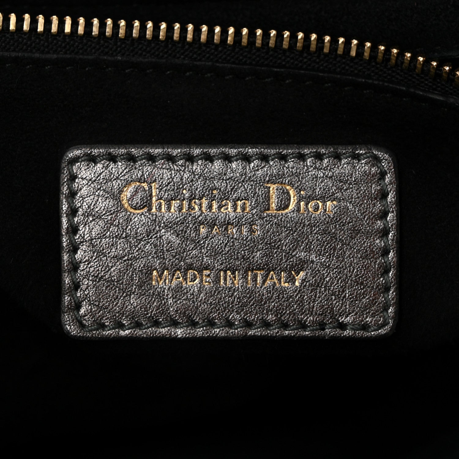 Christian Dior Metallic Grained Calfskin Cannage Medium Supple Lady Dior Steel