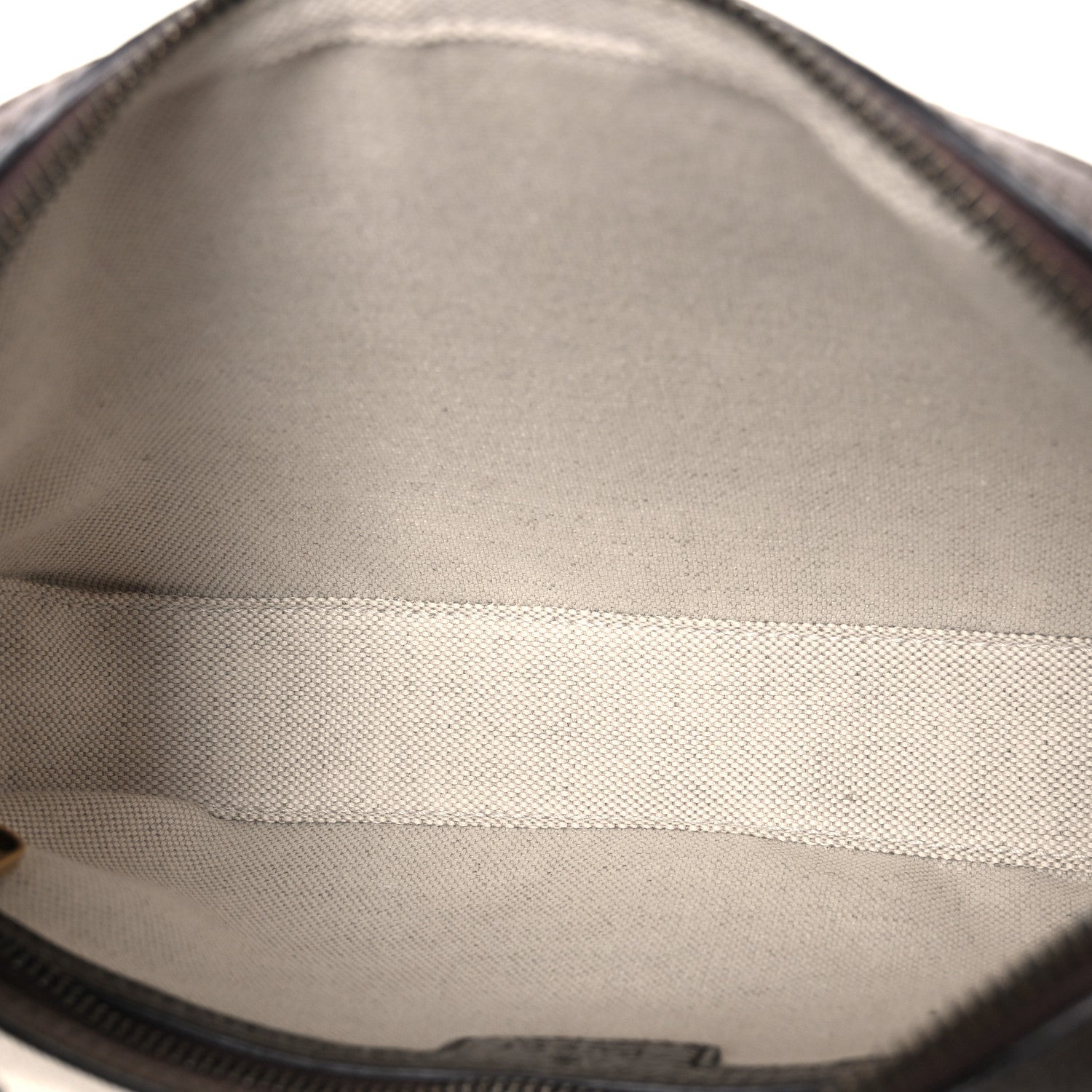 Gucci GG Supreme Monogram Textured Dollar Calfskin Web Ophidia Wristlet Shoulder Bag Beige Ebony New Acero