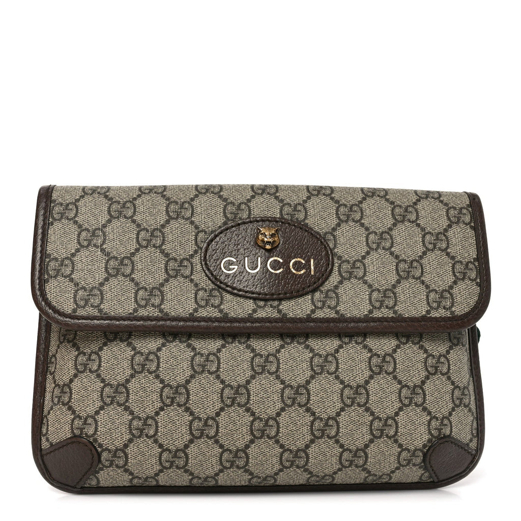 Gucci GG Supreme Monogram Neo Vintage Web Belt Bag Brown