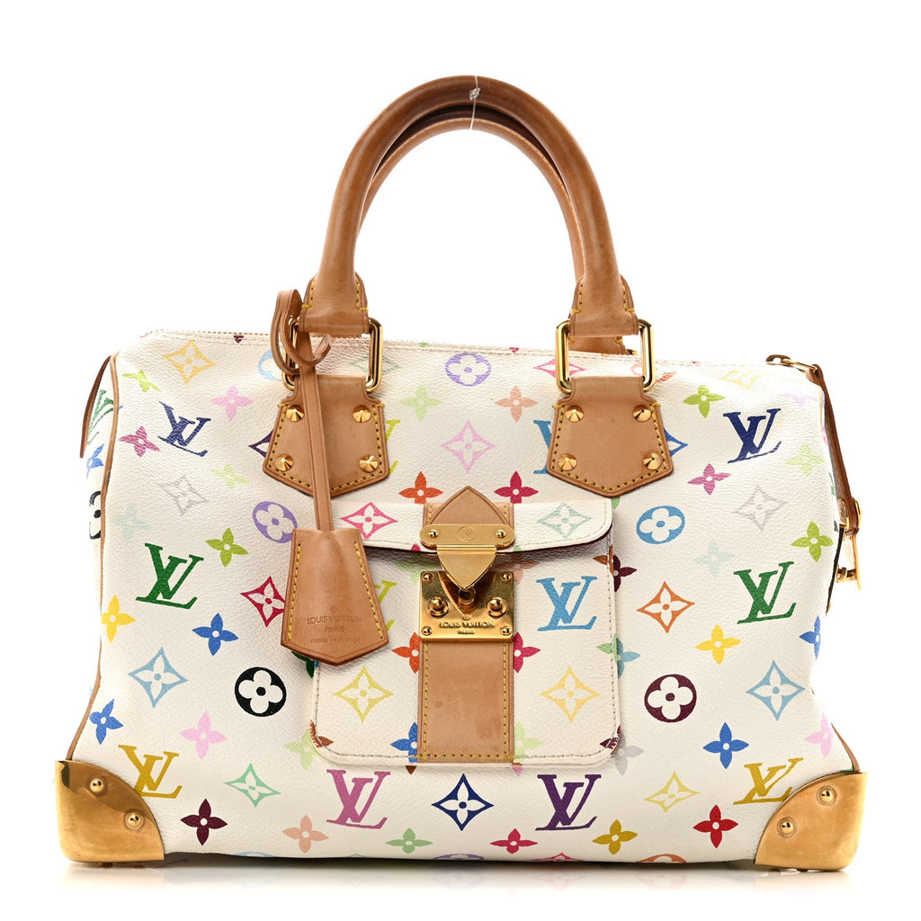 Louis Vuitton Monogram Multicolor Speedy 30 White