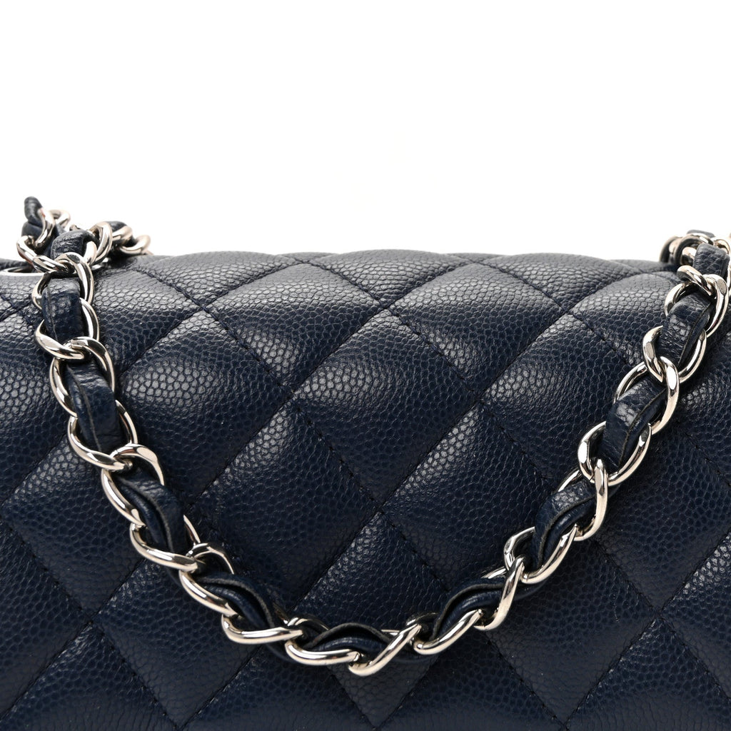 Chanel Caviar Quilted Mini Square Flap Navy