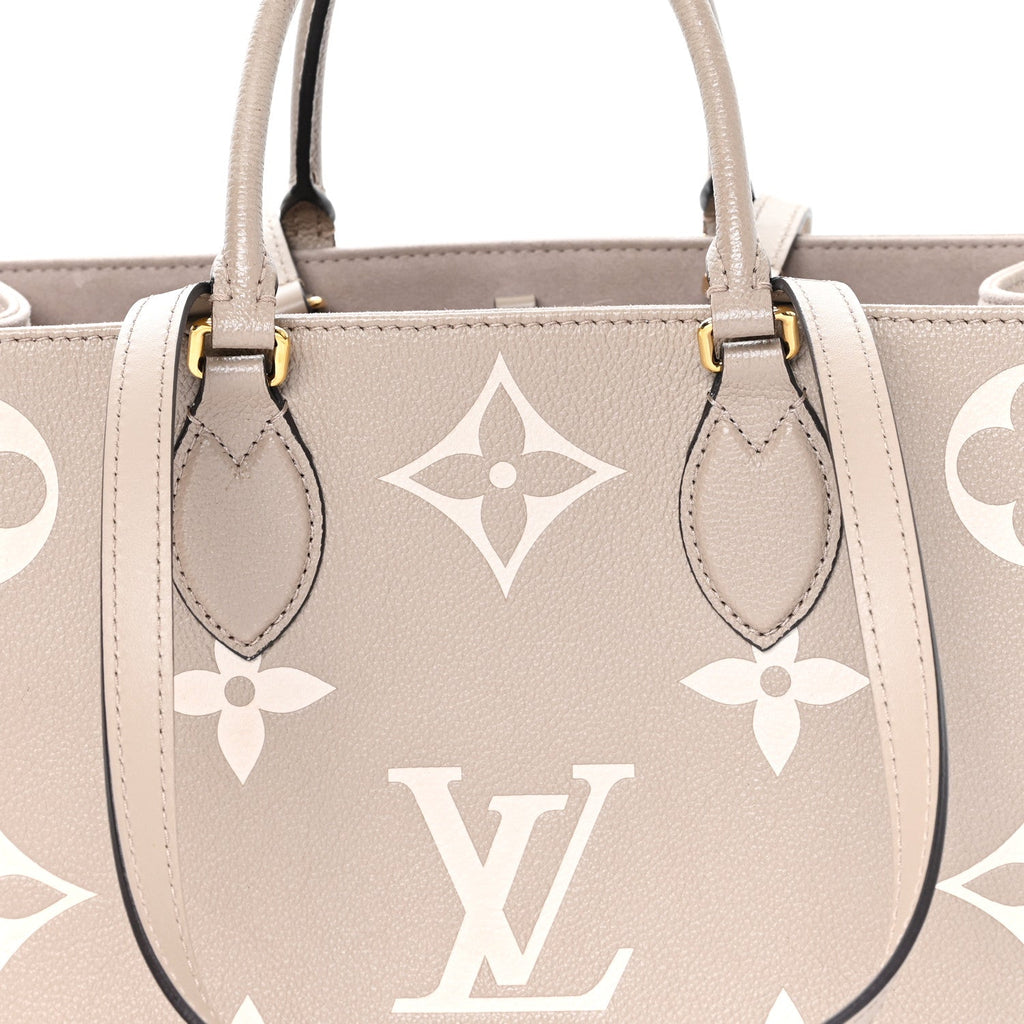 Louis Vuitton Empreinte Monogram Giant Onthego MM Tourterelle Creme