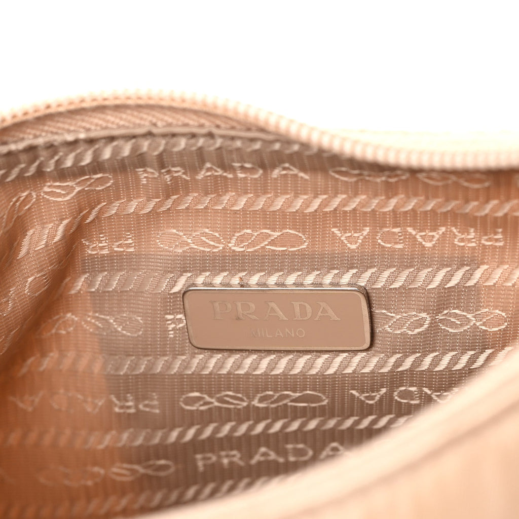 Prada Tessuto Nylon Mini Re-Edition 2000 Bag Cammeo