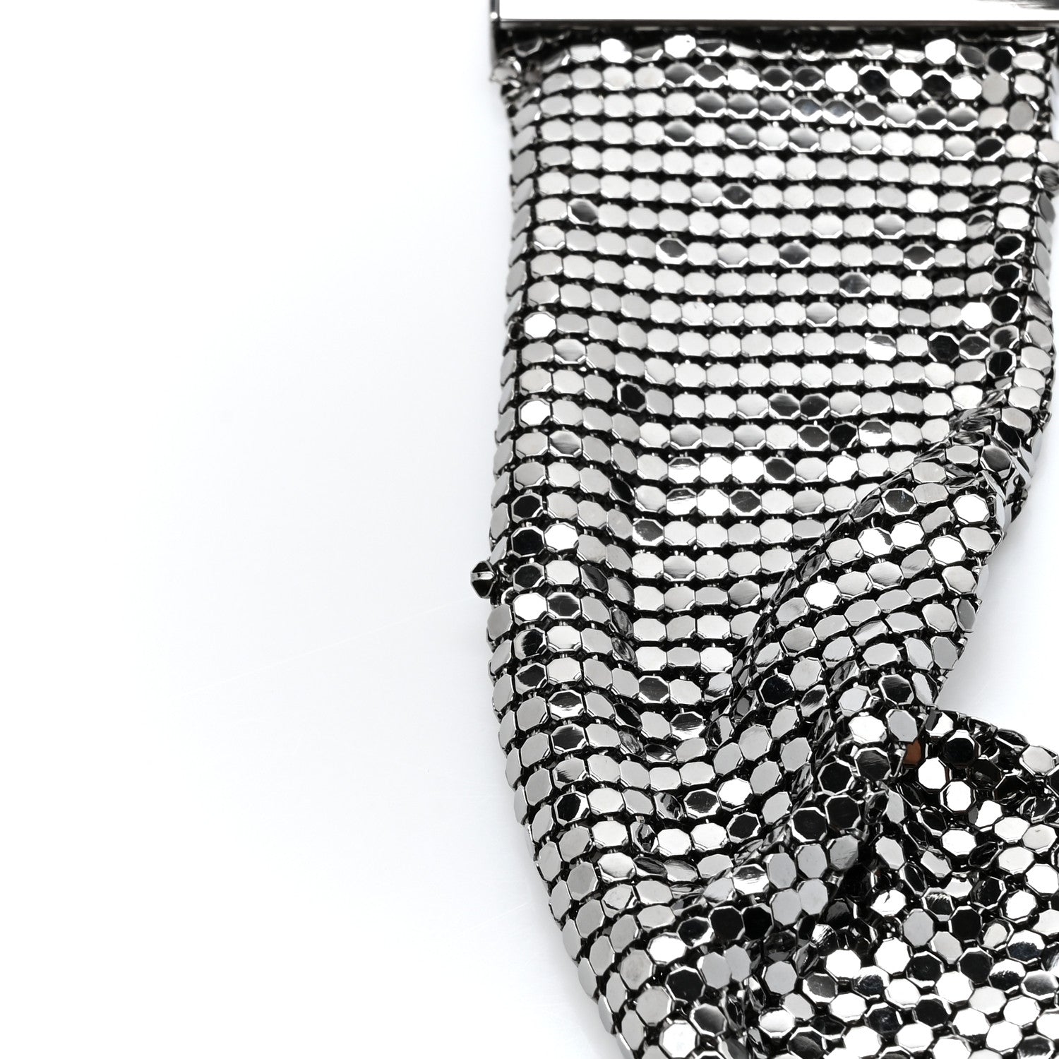 Chanel Lambskin Quilted Chain Mail Shoulder Bag Black