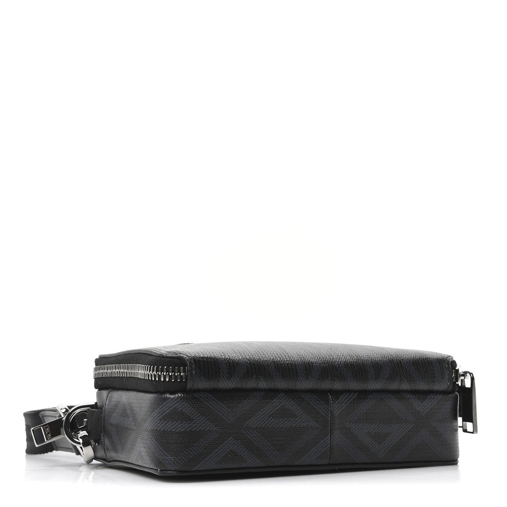 Christian Dior Coated Canvas CD Diamond Messenger Pouch Black