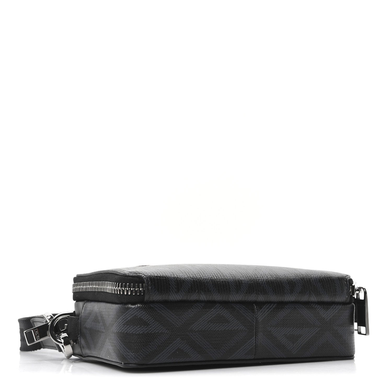 Christian Dior Coated Canvas CD Diamond Messenger Pouch Black