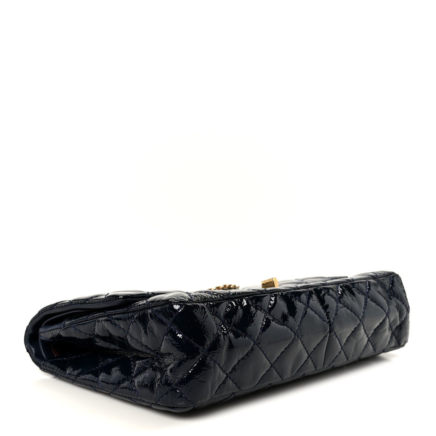 Chanel Distressed Patent Quilted 2.55 Reissue 226 Flap Blue