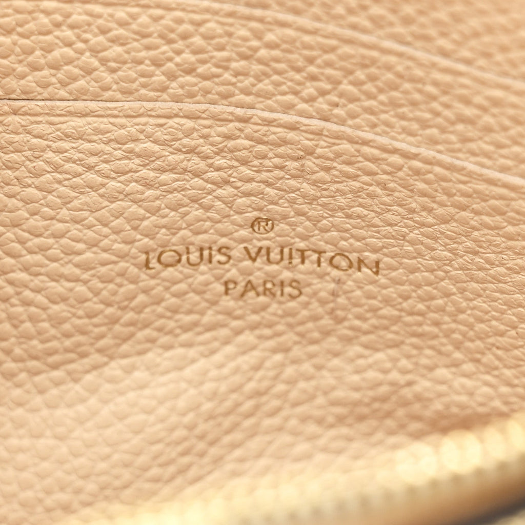 Louis Vuitton Empreinte Double Zip Pochette Beige Rose Creme