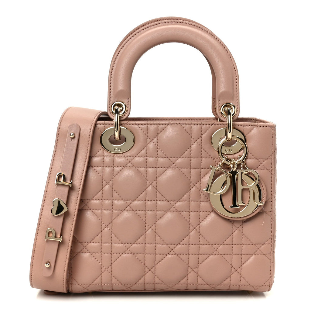 Christian Dior Lambskin Cannage Small My ABCDior Lady Dior Fard