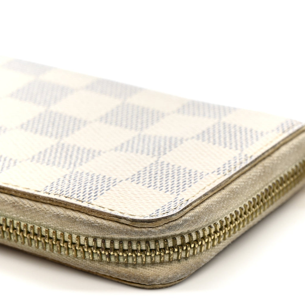 Louis Vuitton Damier Azur Clemence Wallet Rose Ballerine