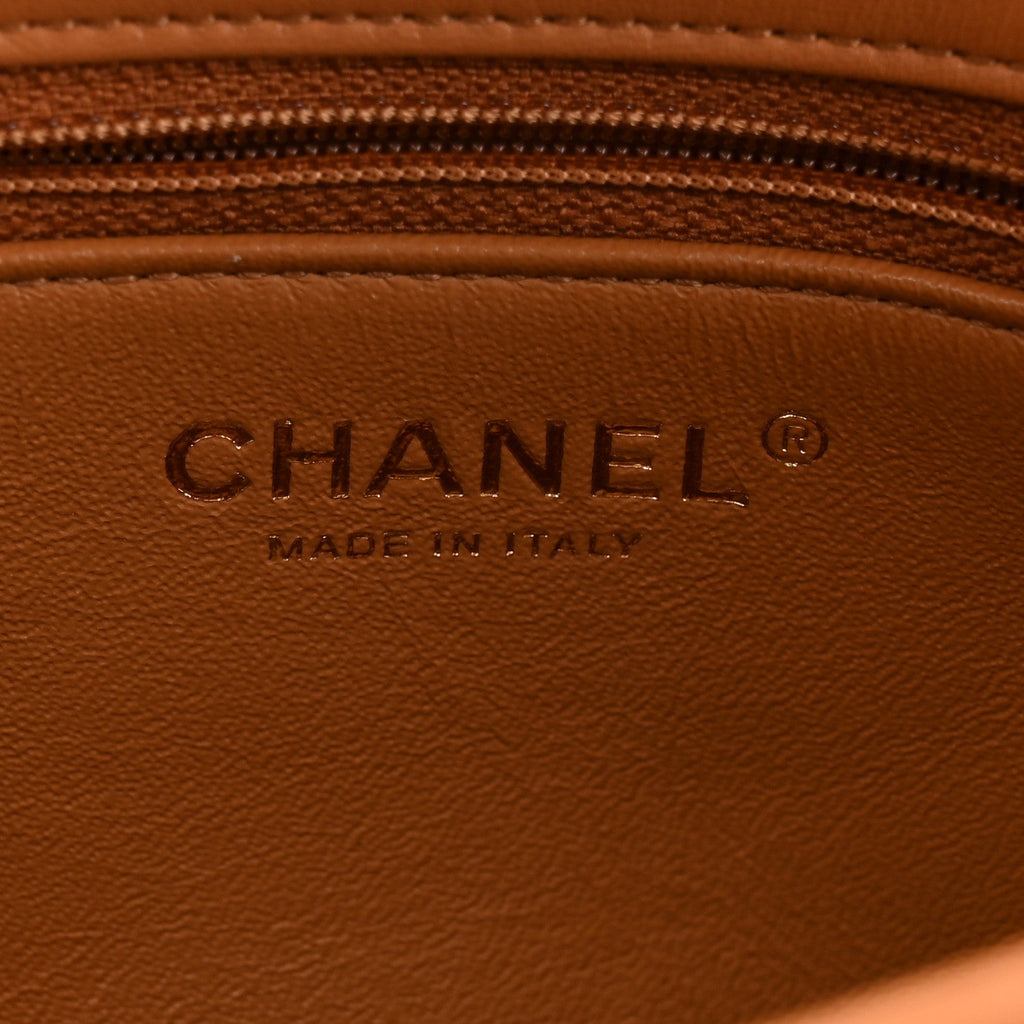 Chanel Lambskin Quilted Medium Trendy CC Flap Dual Handle Bag Camel