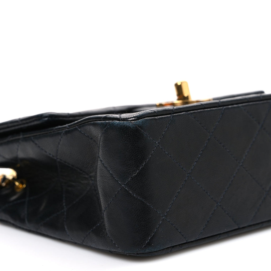 Chanel Lambskin Quilted Mini Square Flap Black