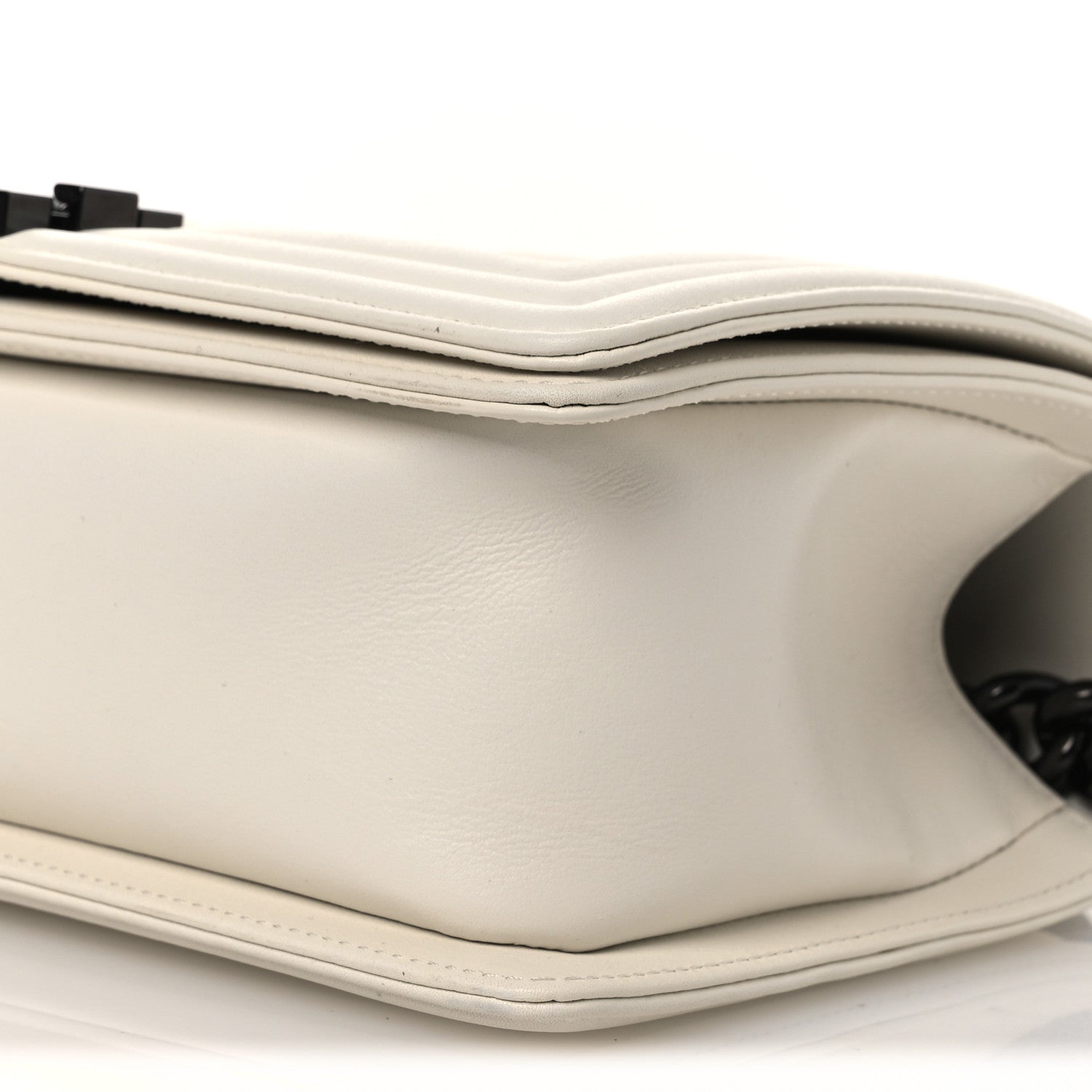 Chanel Calfskin Quilted Medium Boy Flap White
