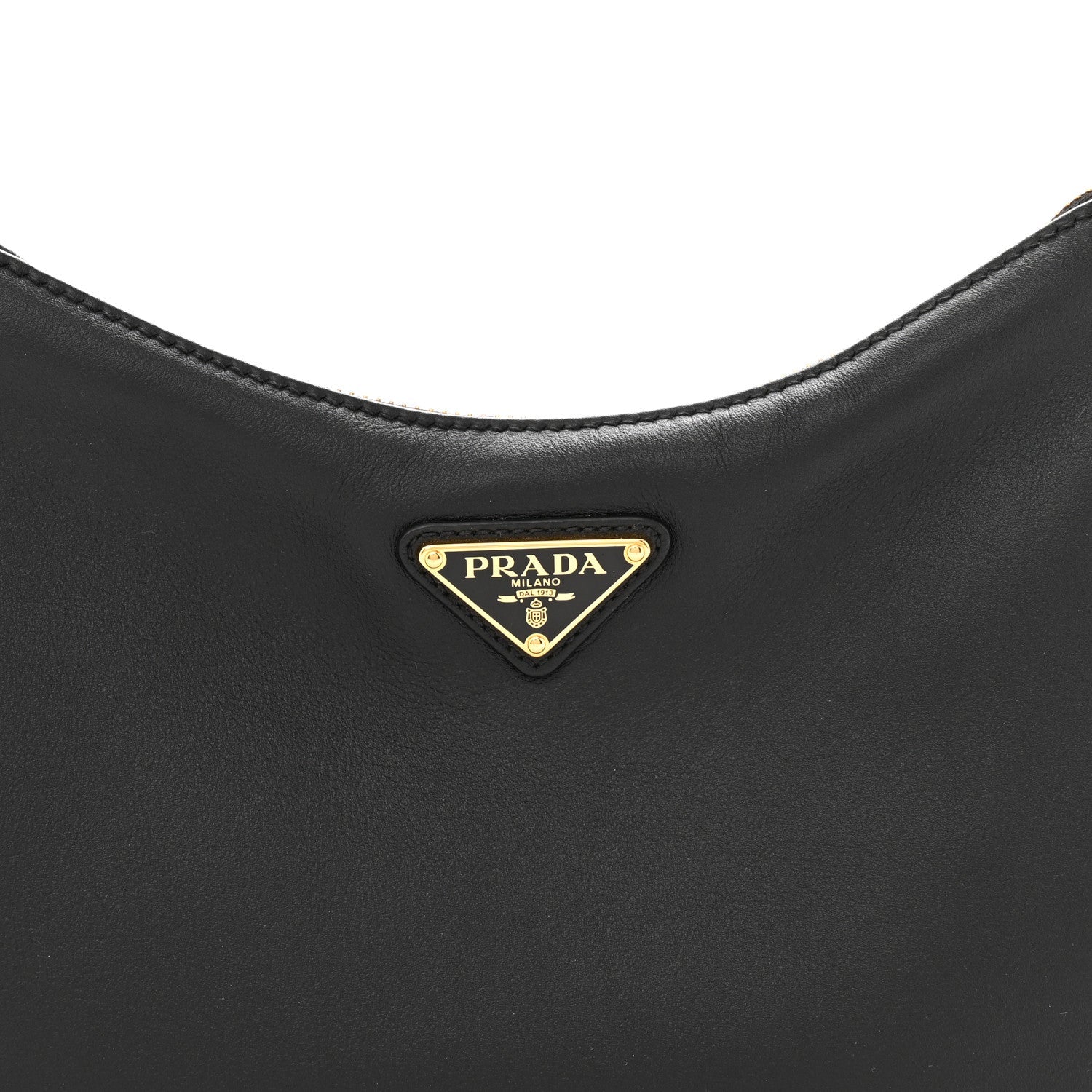 Prada Soft Calfskin Medium Aimee Shoulder Bag Black