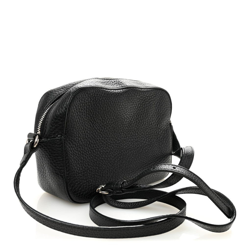 Gucci Pebbled Calfskin Studded Small Soho Disco Bag Black