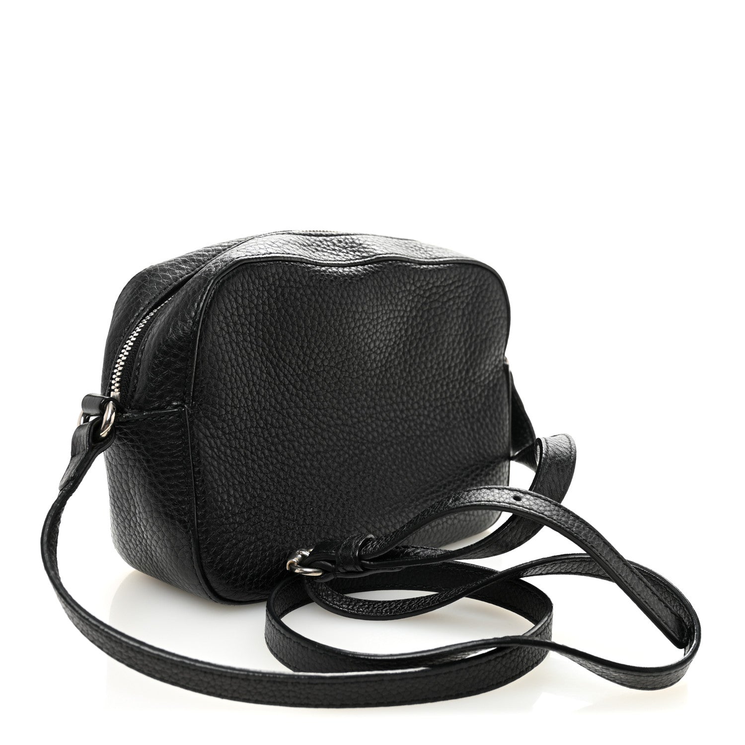 Gucci Pebbled Calfskin Studded Small Soho Disco Bag Black