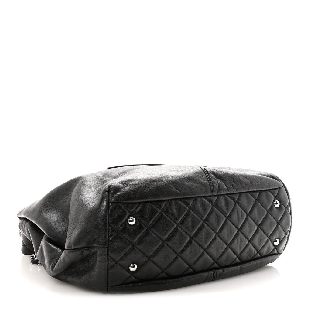 Chanel Calfskin Large Trianon Tote Black