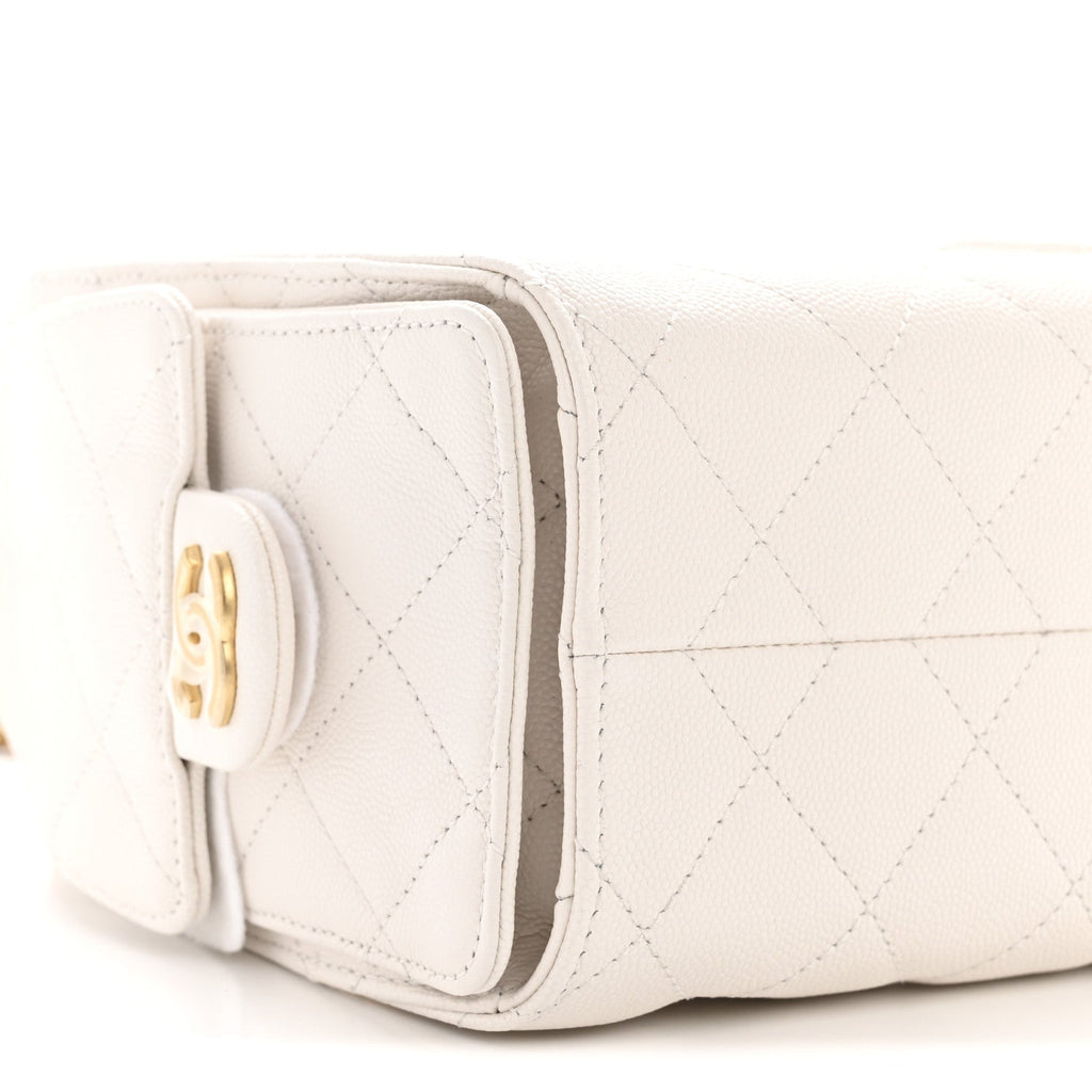 Chanel Caviar Quilted Mini Chanel 25 Handbag White