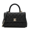 Chanel Caviar Quilted Mini Coco Handle Flap Black