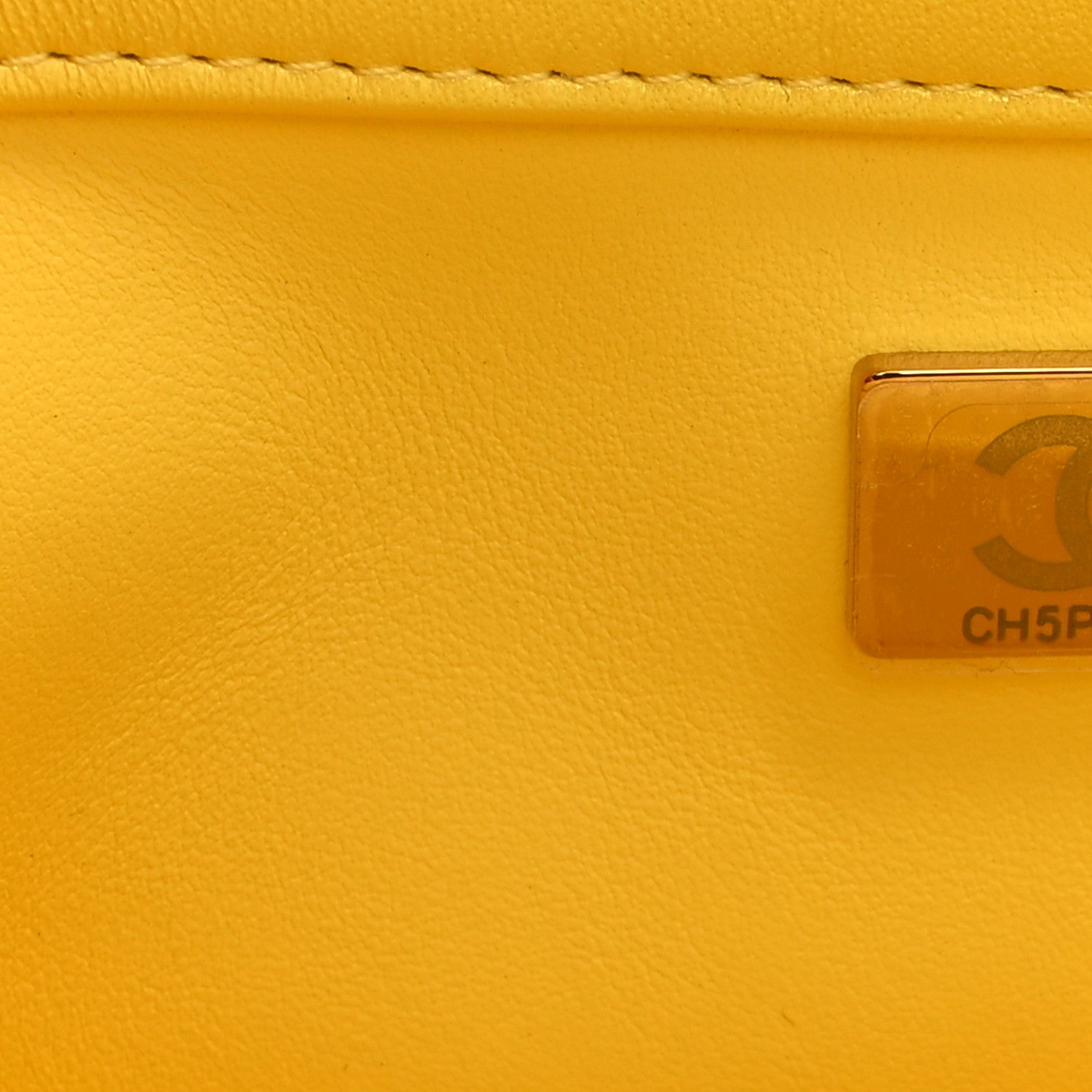 Chanel Iridescent Lambskin Quilted Mini Rectangular Pearl Crush Flap Yellow