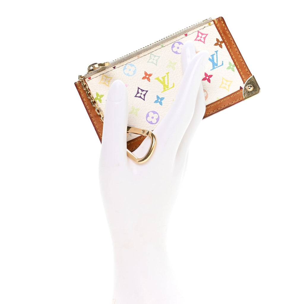 Louis Vuitton Monogram Multicolor Key Pouch White