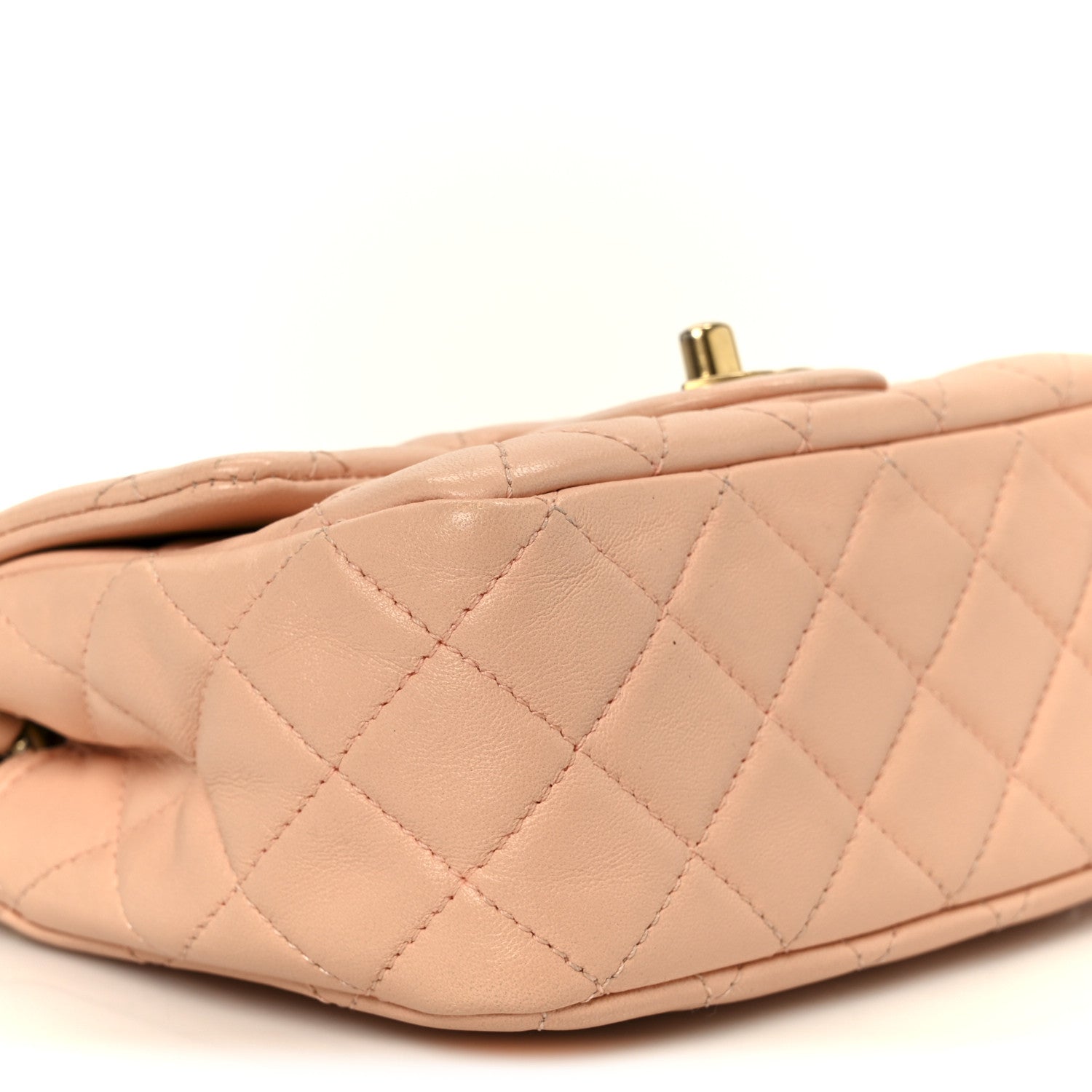 Chanel Lambskin Quilted Mini Pearl Crush Flap Light Orange