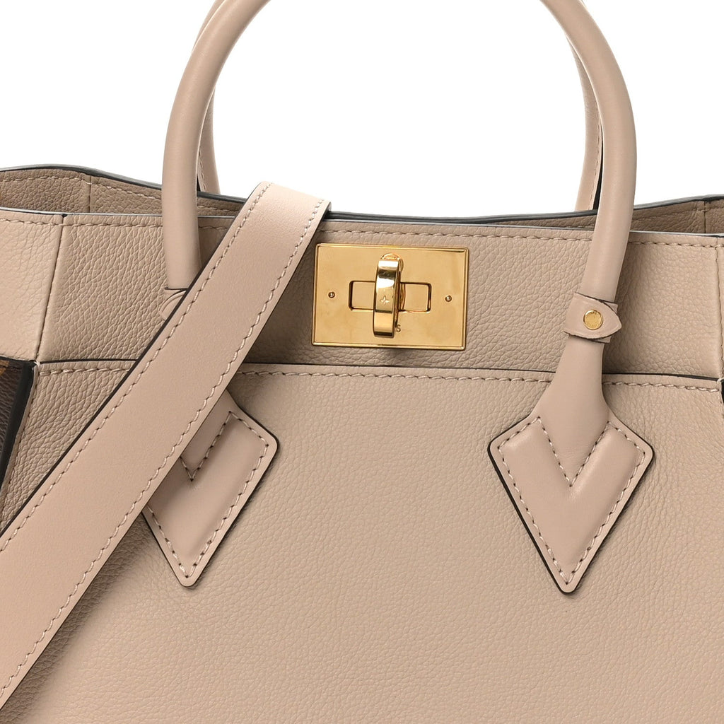 Louis Vuitton Calfskin Monogram On My Side PM Greige