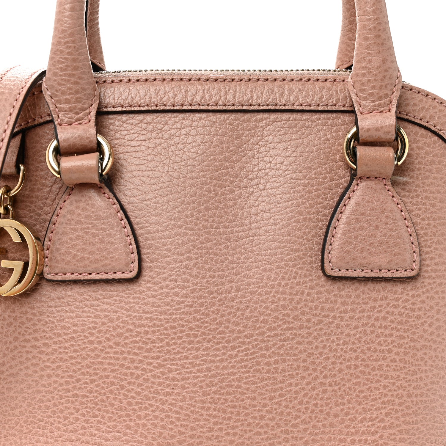 Gucci Dollar Calfskin Small GG Charm Dome Bag Soft Pink