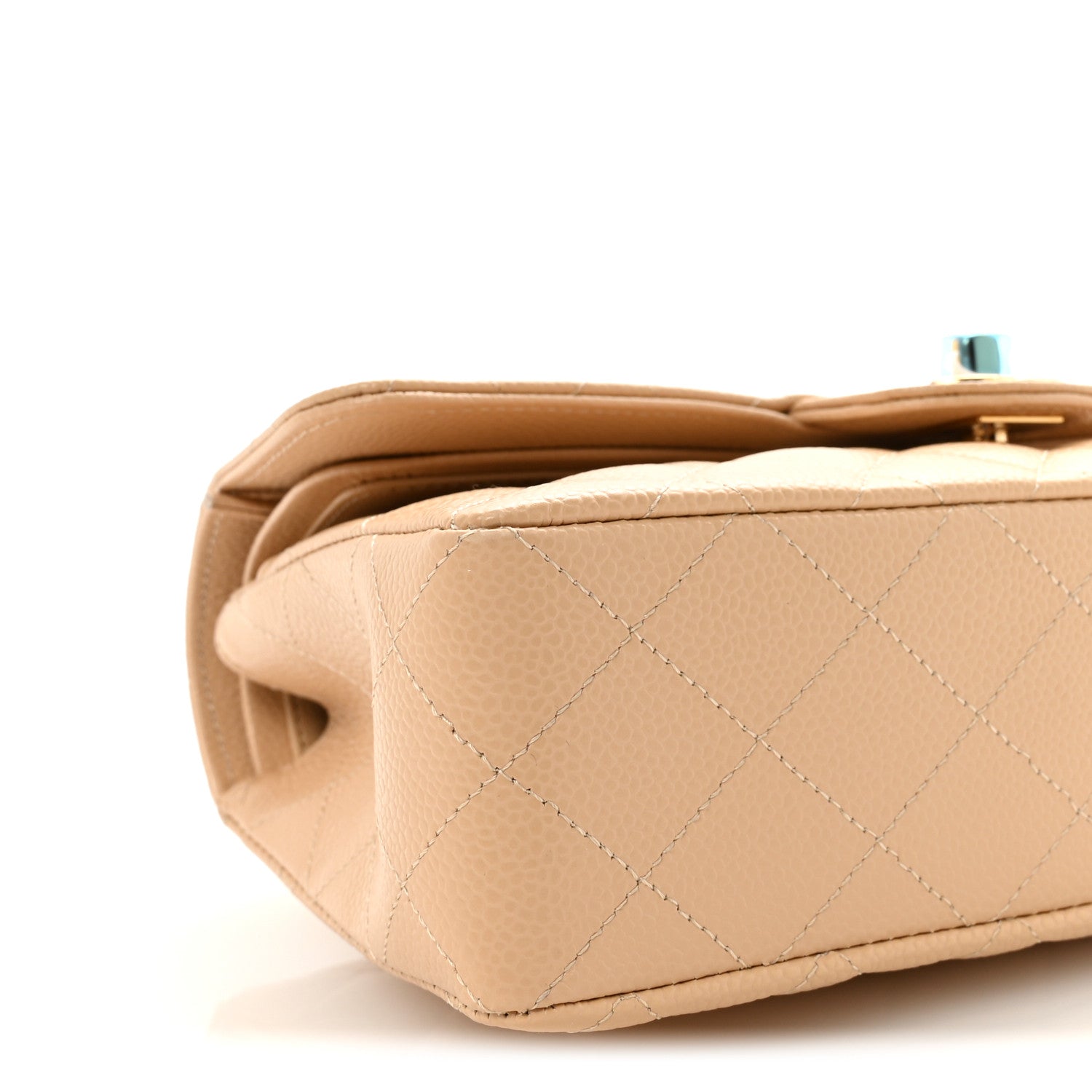 Chanel Caviar Quilted Small Double Flap Beige