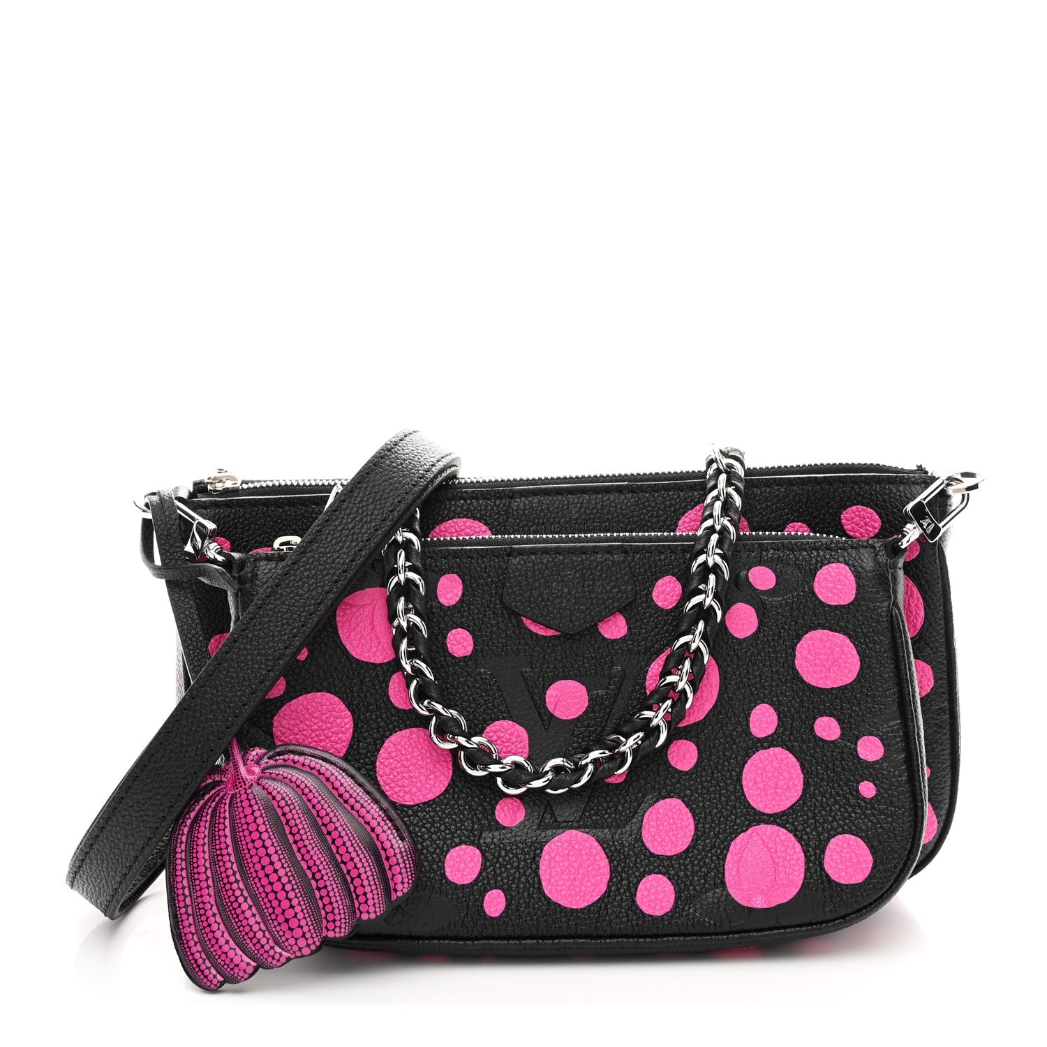 Louis Vuitton LV X YK Empreinte Multi Pochette Accessories Black Fuchsia