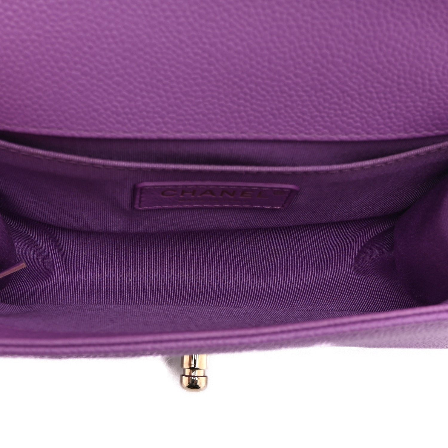 Chanel Caviar Quilted Small Boy Flap Purple