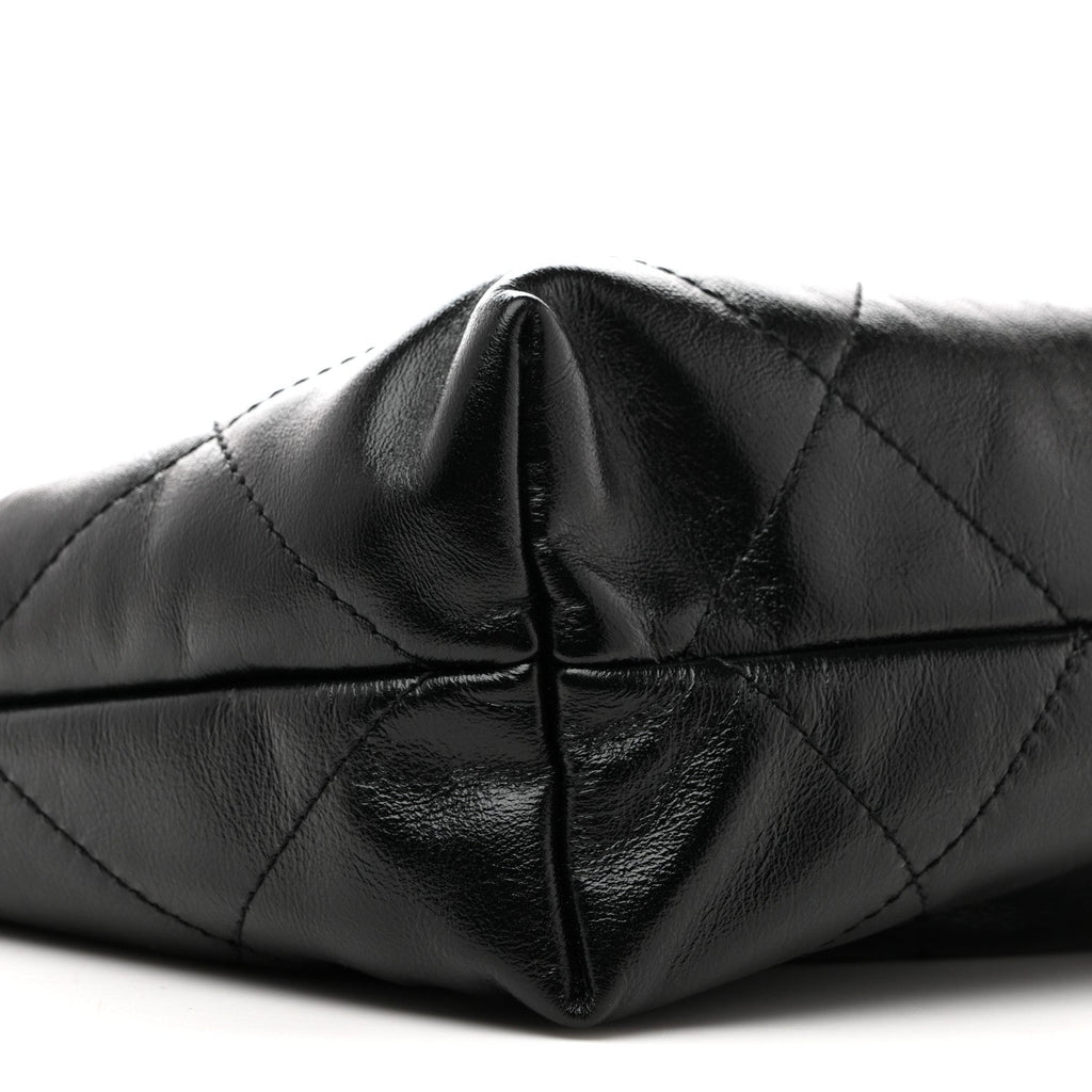 Chanel Shiny Calfskin Quilted Small Chanel 22 Black
