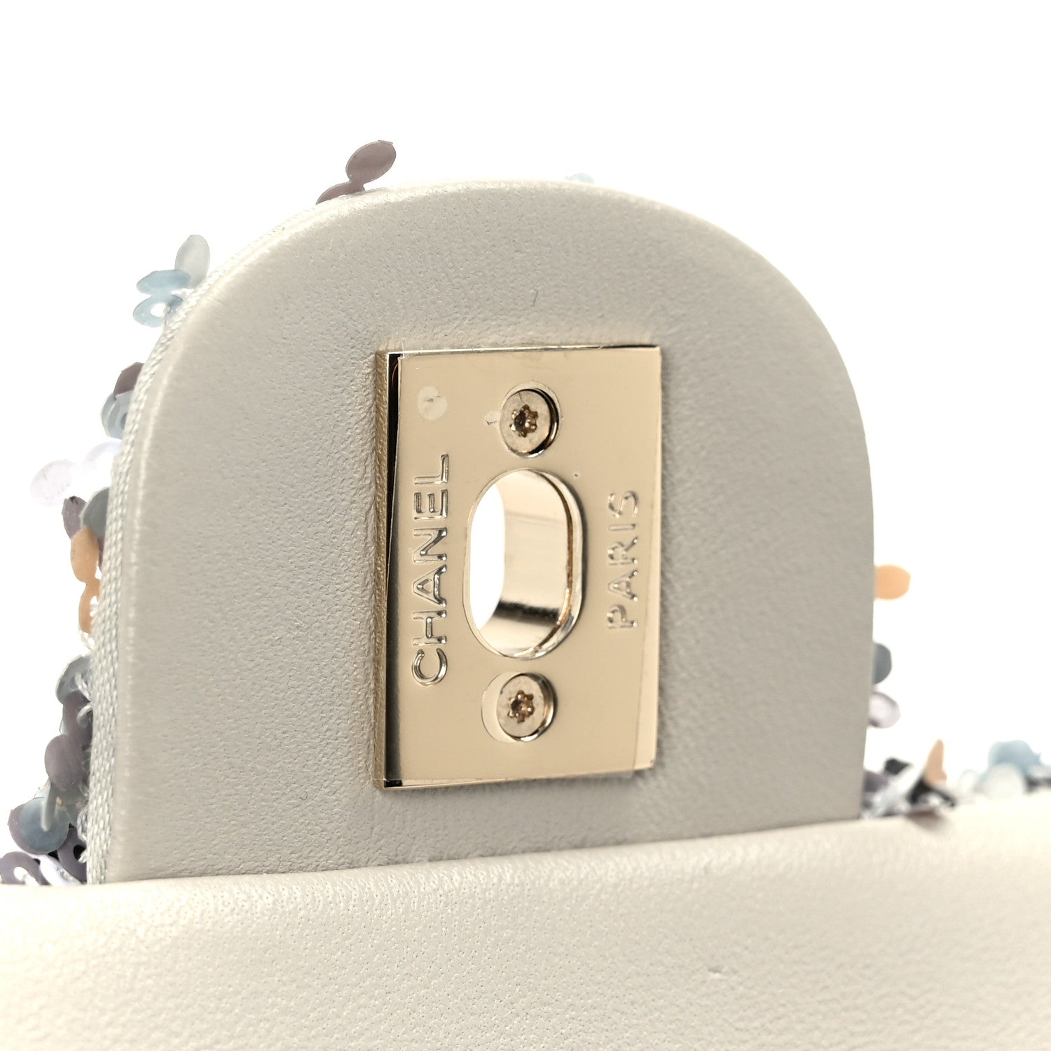 Chanel Sequin Mini Flap Gray Black White Pearly White