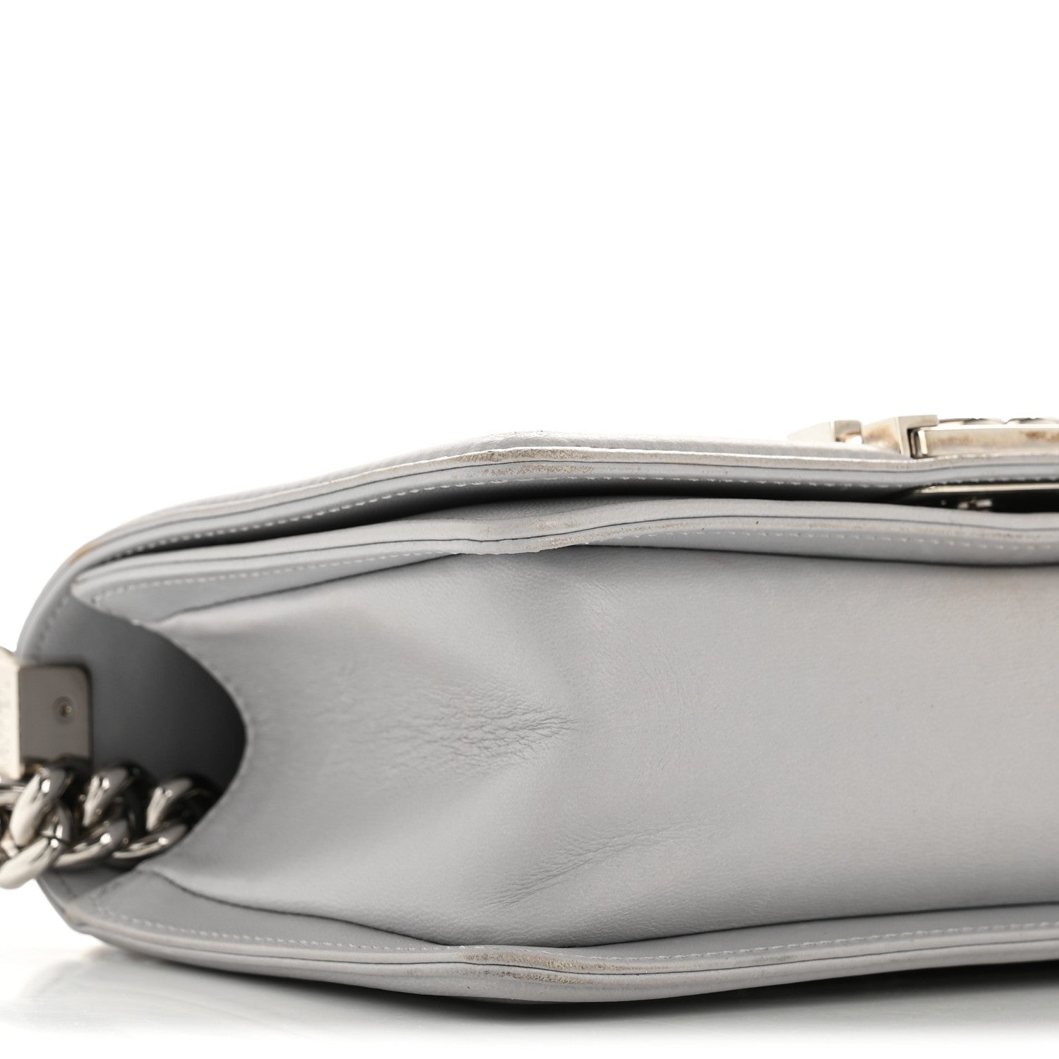 Chanel Lambskin Quilted Small Boy Flap Grey