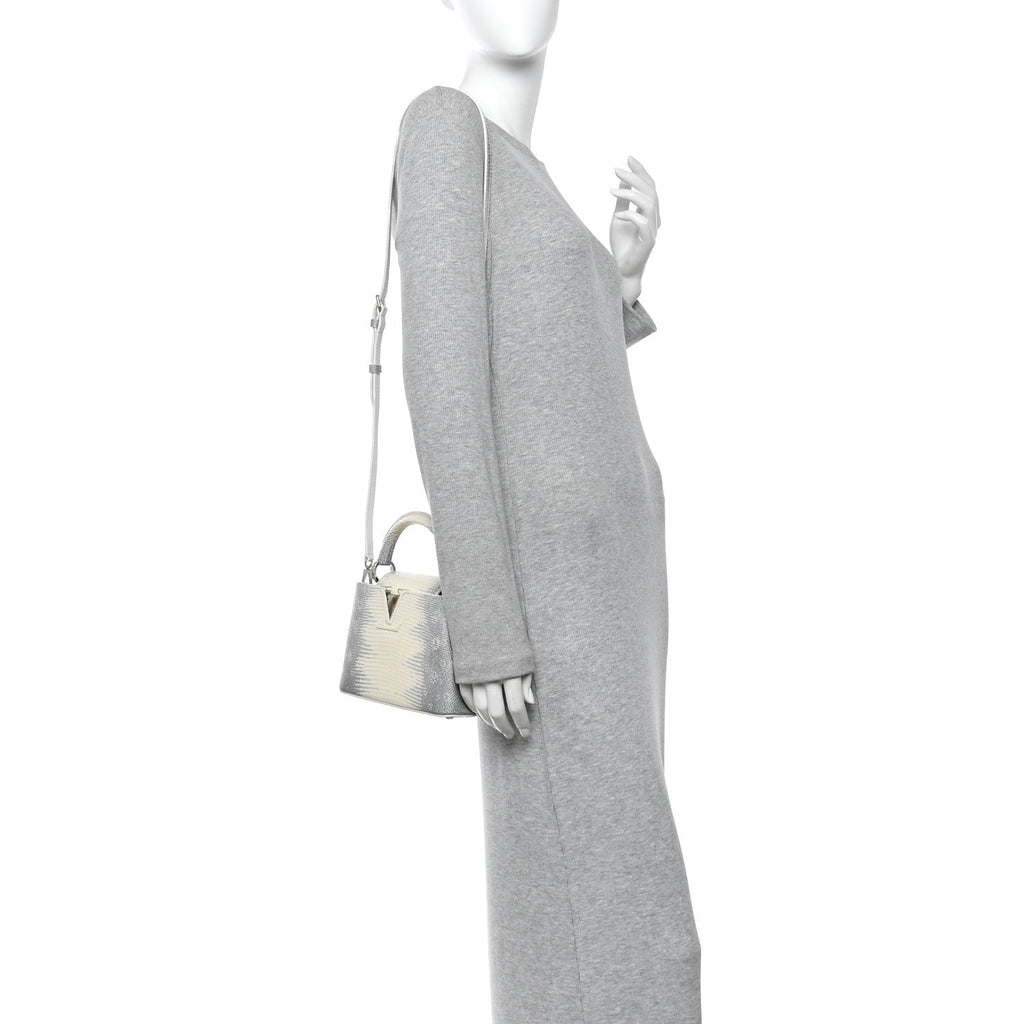 Louis Vuitton Lizard Capucines Mini White