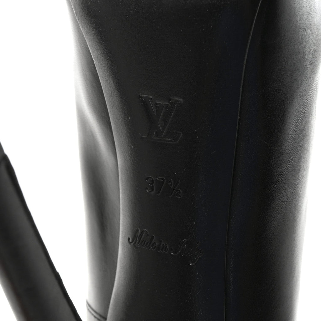 Louis Vuitton Smooth Calfskin Oh Really Peep Toe Pumps 37.5 Black