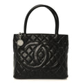 Chanel Caviar Quilted Medallion Tote Black