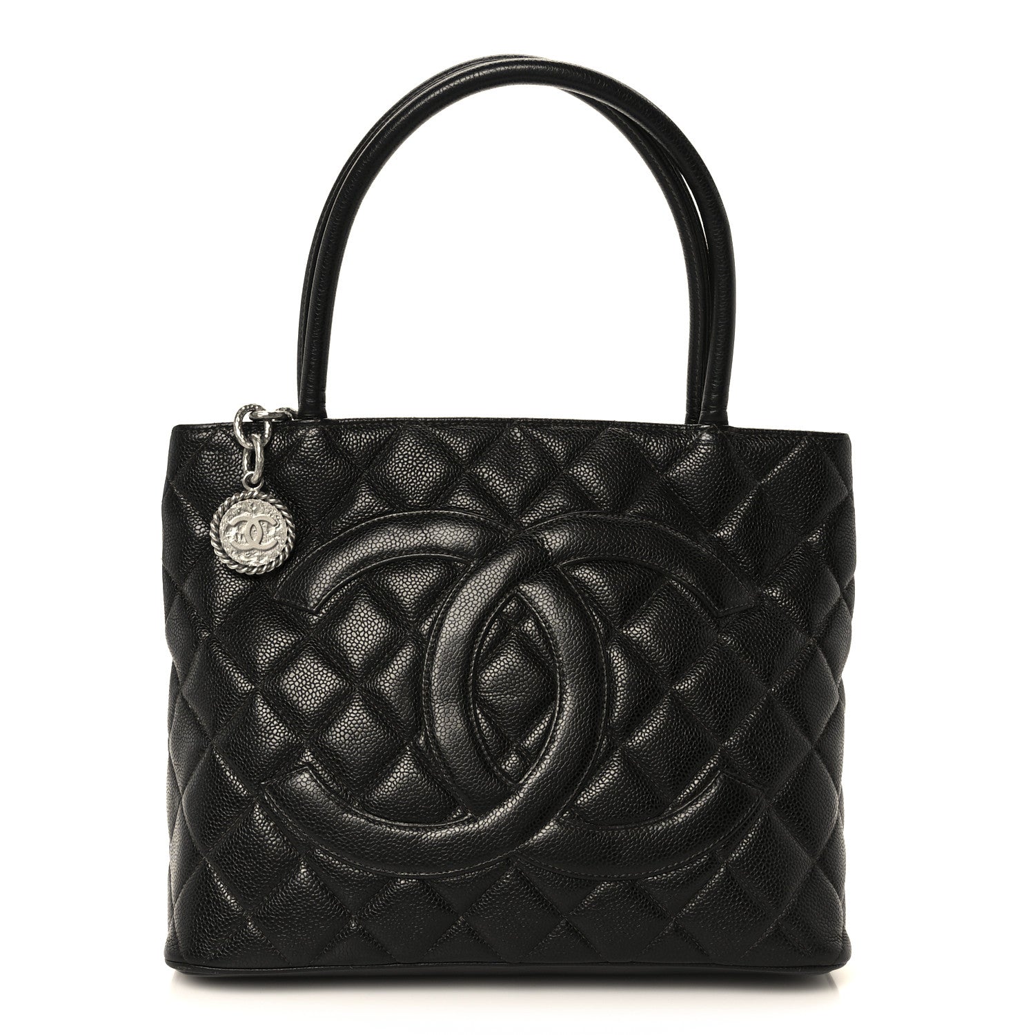 Chanel Caviar Quilted Medallion Tote Black