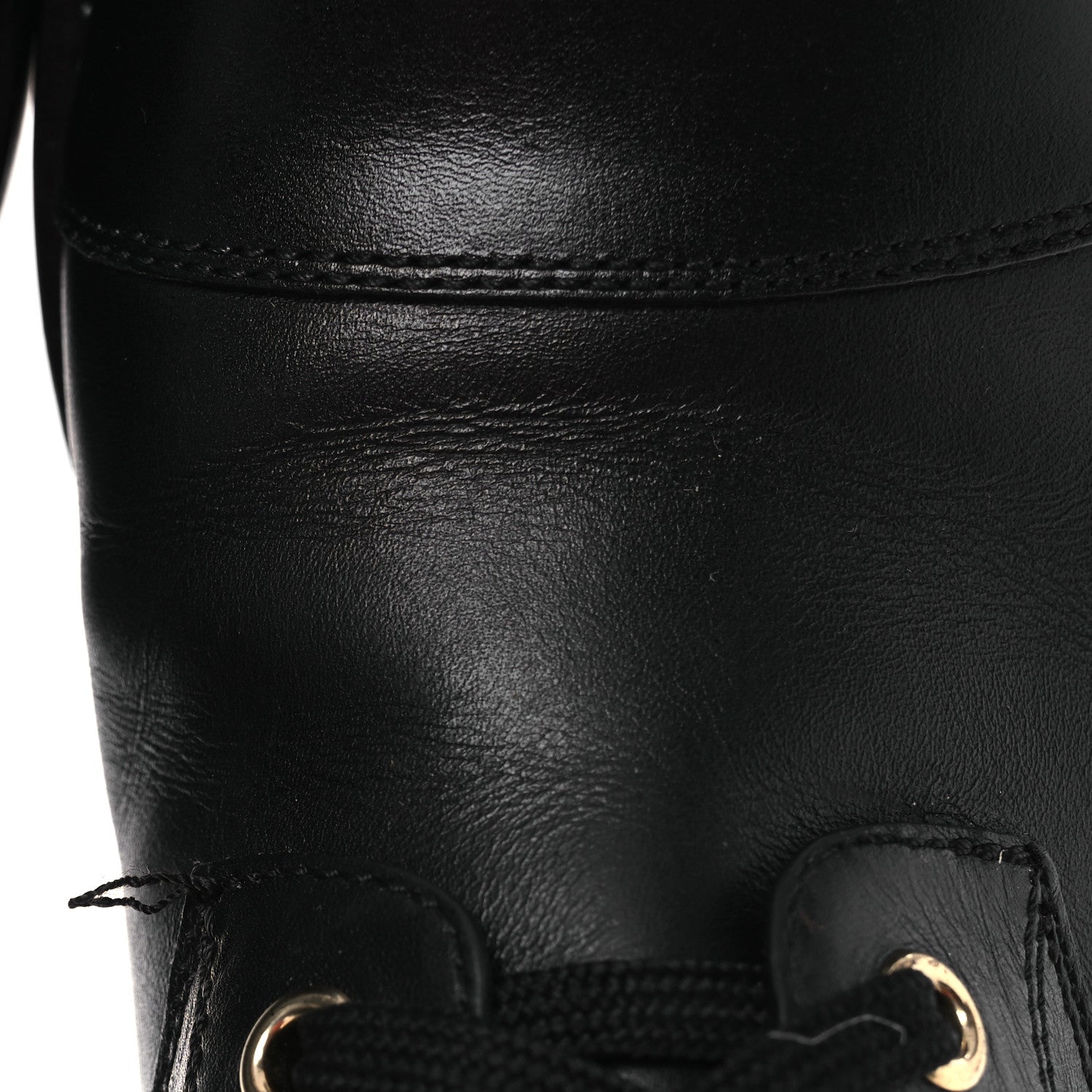 Louis Vuitton Calfskin Flat Ranger Boots 36.5 Black
