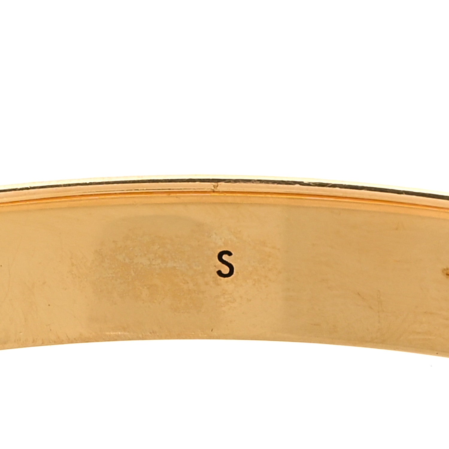 Louis Vuitton Brass Monogram Nanogram Cuff S Gold
