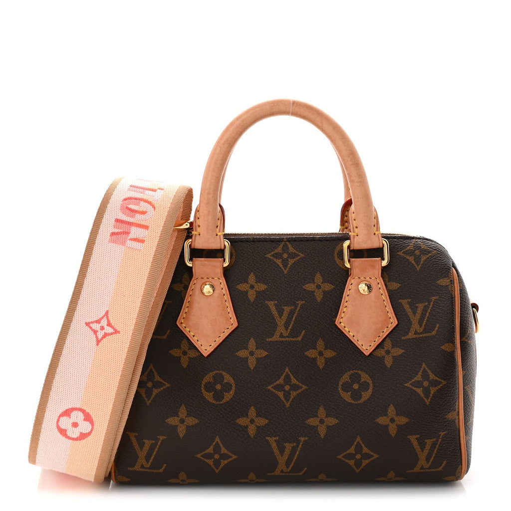 Louis Vuitton Monogram Speedy Bandouliere 20 Pink Orange