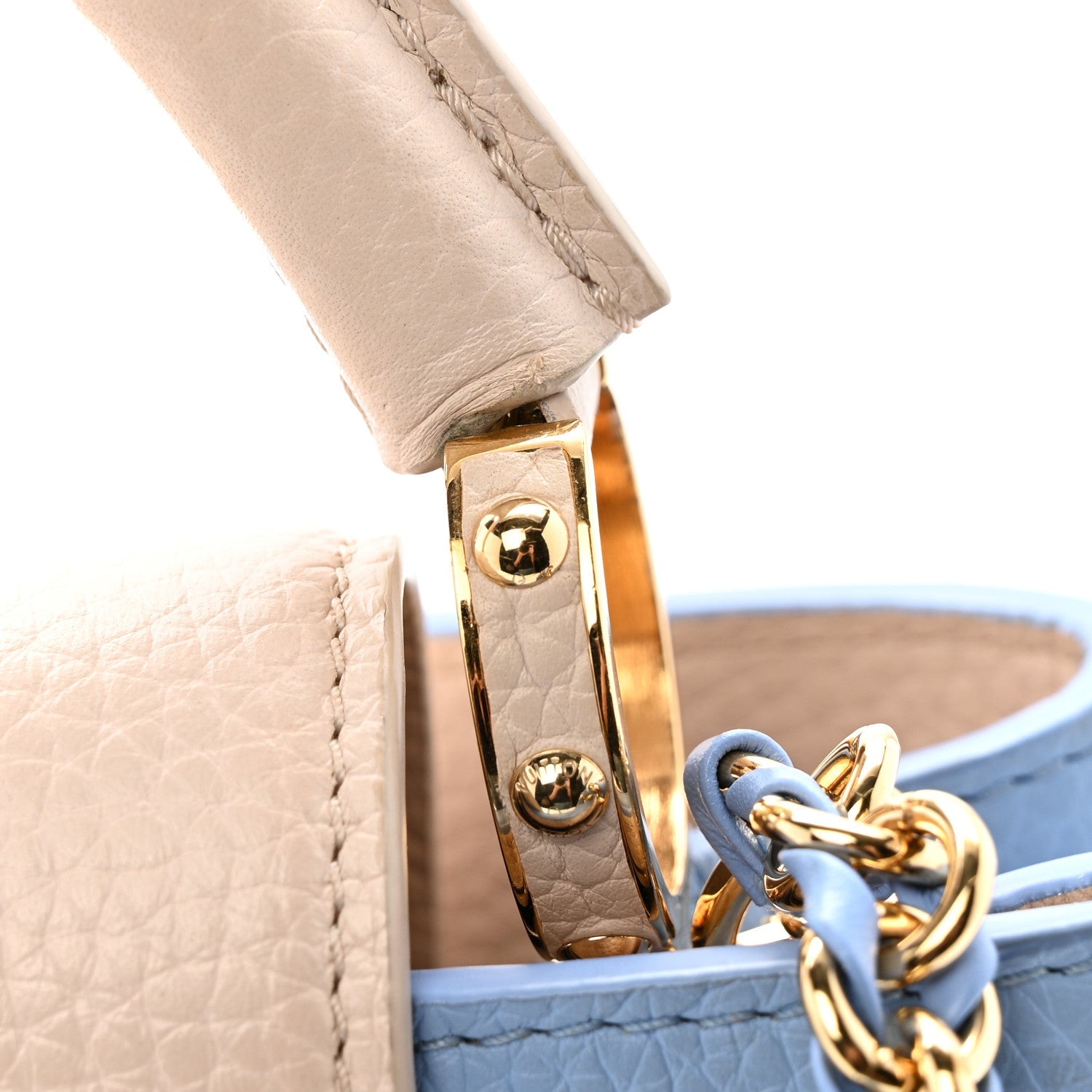 Louis Vuitton Taurillon Capucines BB Bleu de Provence Greige Doux