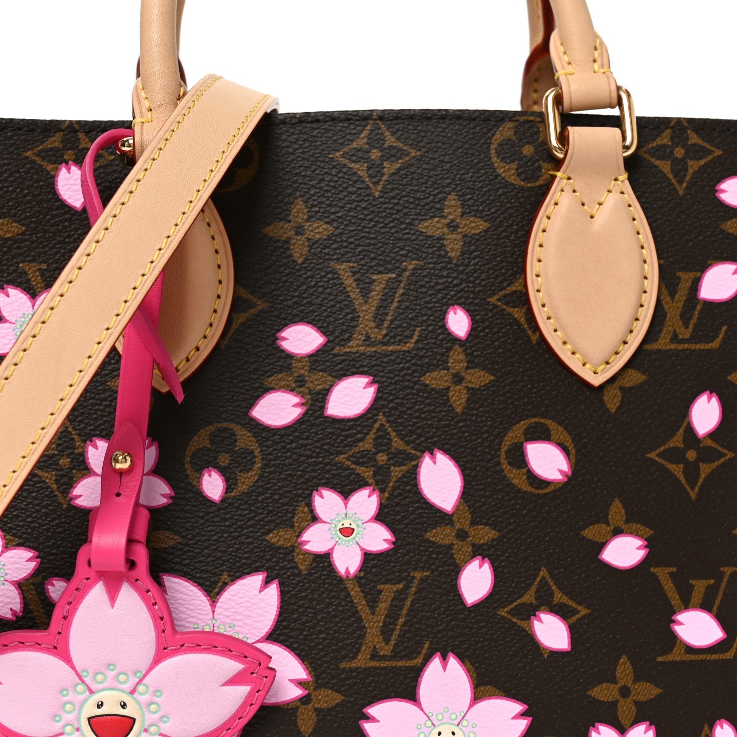Louis Vuitton LV X TM Monogram Cherry Blossom Onthego PM Sakura Brown