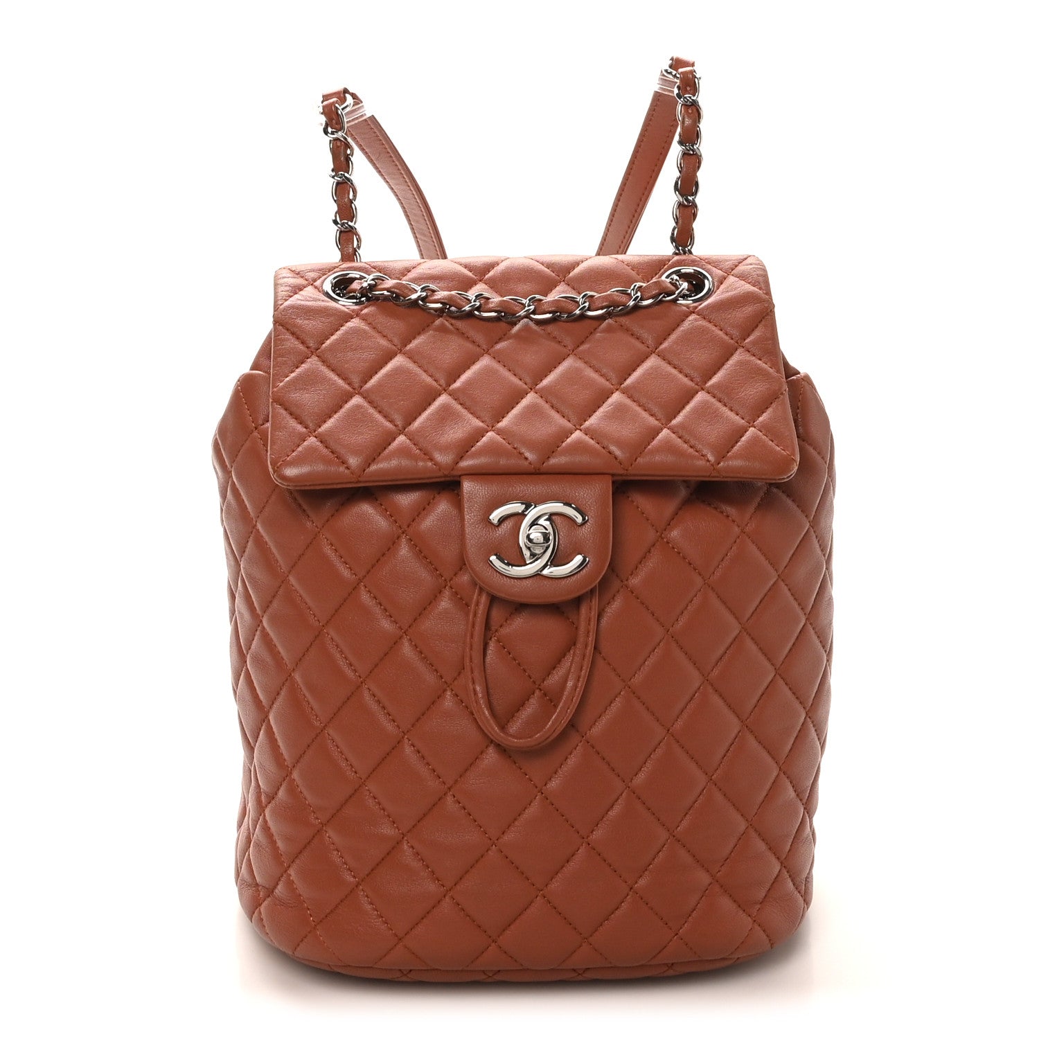 Chanel Lambskin Quilted Small Urban Spirit Backpack Brown