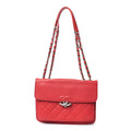 Chanel Caviar Quilted Small CC Box Top Flap Red