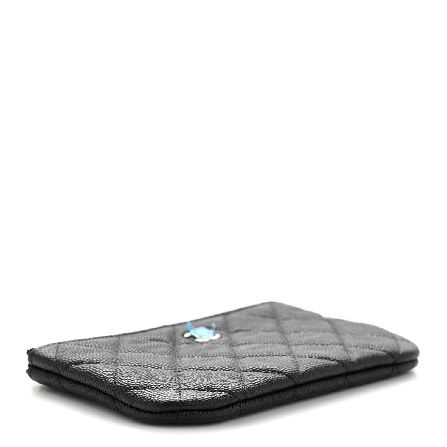 Caviar Quilted Small Pouch Black