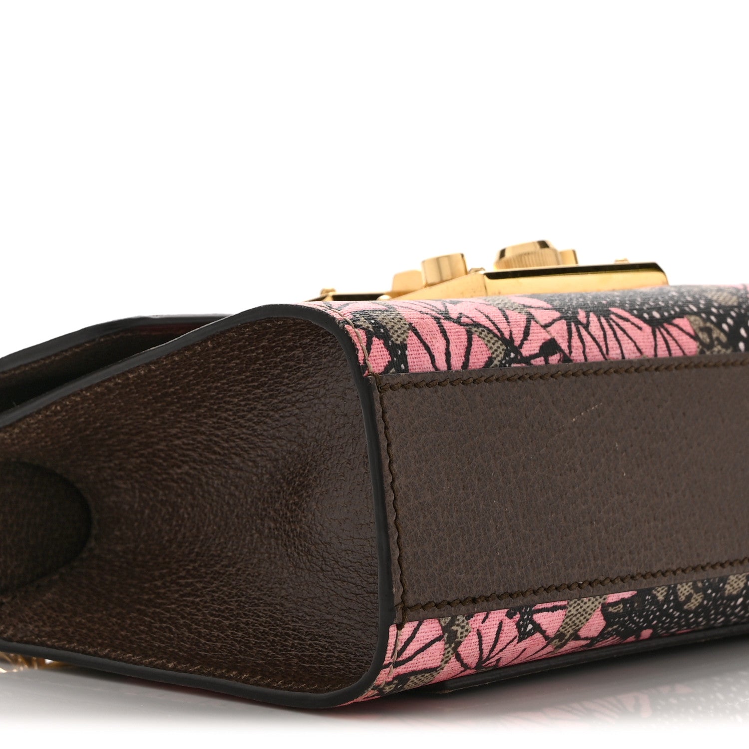 Gucci GG Supreme Monogram Bengal Small Padlock Shoulder Bag Beige Pink